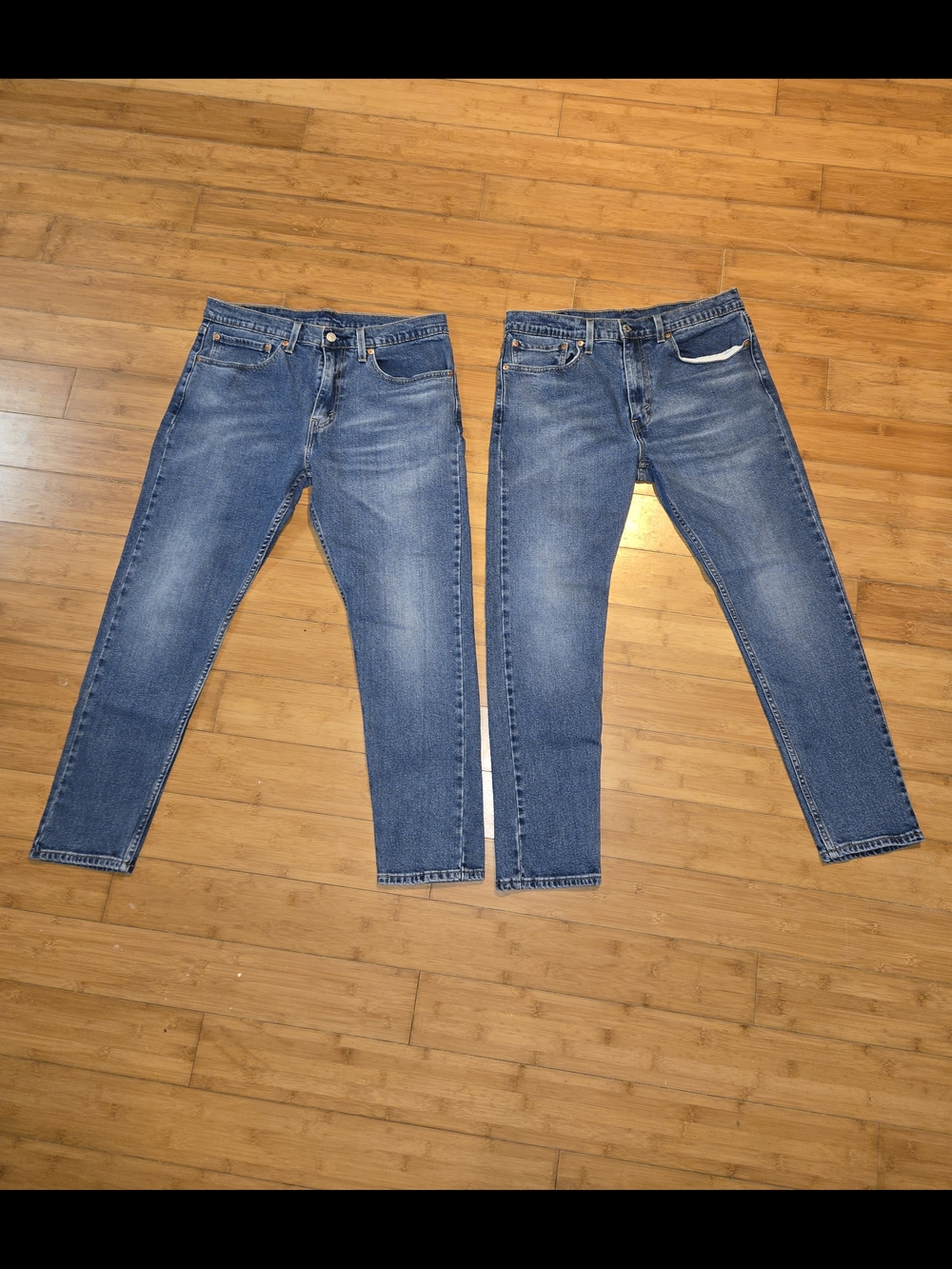 Lot Of 2 Levi’s 512 Slim Fit Tapered Blue Men’s Jeans Size 34 X 29